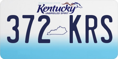 KY license plate 372KRS