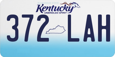 KY license plate 372LAH
