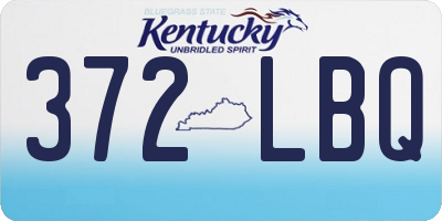 KY license plate 372LBQ