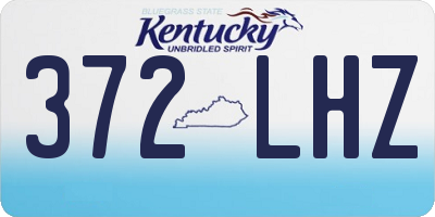 KY license plate 372LHZ