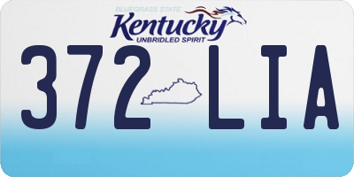 KY license plate 372LIA