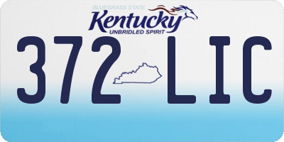 KY license plate 372LIC