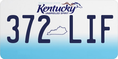 KY license plate 372LIF
