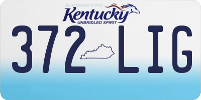 KY license plate 372LIG