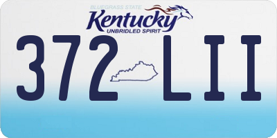 KY license plate 372LII