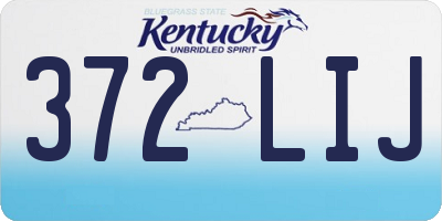 KY license plate 372LIJ