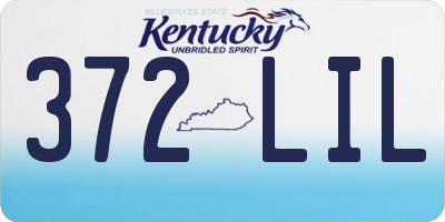 KY license plate 372LIL