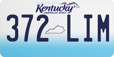 KY license plate 372LIM