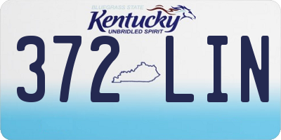 KY license plate 372LIN