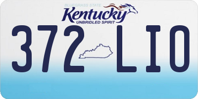 KY license plate 372LIO