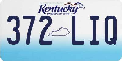 KY license plate 372LIQ