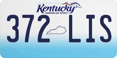 KY license plate 372LIS