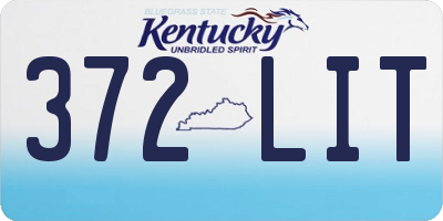 KY license plate 372LIT