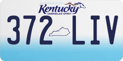 KY license plate 372LIV