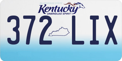 KY license plate 372LIX