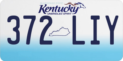 KY license plate 372LIY