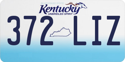 KY license plate 372LIZ