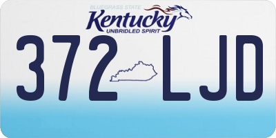 KY license plate 372LJD
