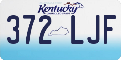 KY license plate 372LJF
