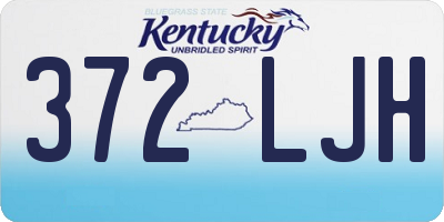 KY license plate 372LJH