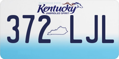 KY license plate 372LJL