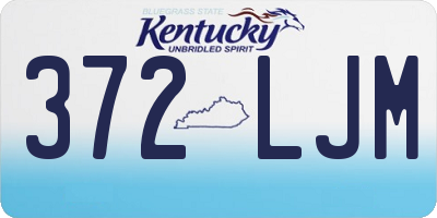 KY license plate 372LJM