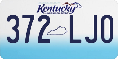 KY license plate 372LJO