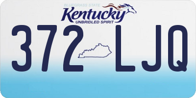 KY license plate 372LJQ