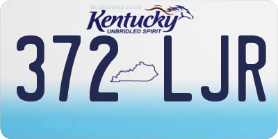 KY license plate 372LJR