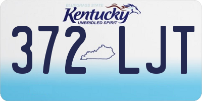 KY license plate 372LJT