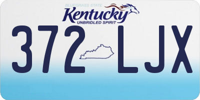 KY license plate 372LJX
