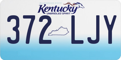 KY license plate 372LJY