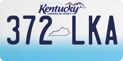 KY license plate 372LKA