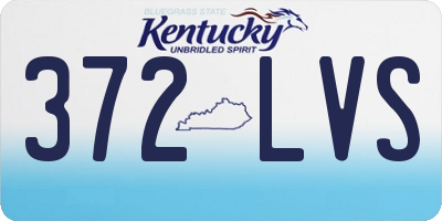 KY license plate 372LVS
