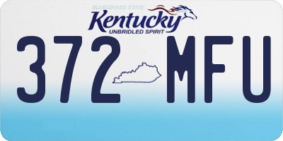 KY license plate 372MFU