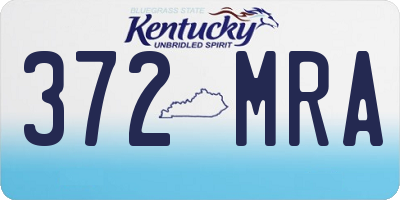 KY license plate 372MRA