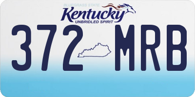 KY license plate 372MRB