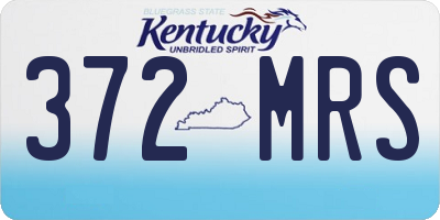 KY license plate 372MRS