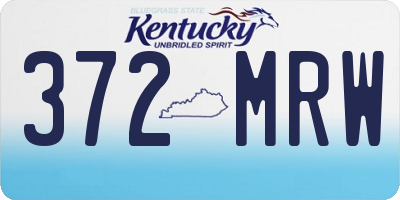 KY license plate 372MRW