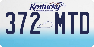KY license plate 372MTD