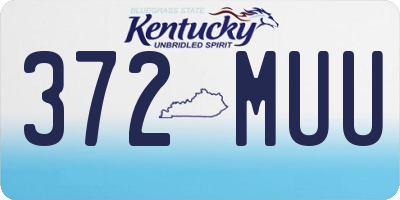 KY license plate 372MUU