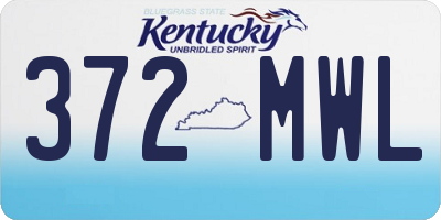 KY license plate 372MWL