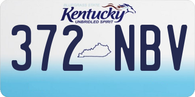 KY license plate 372NBV