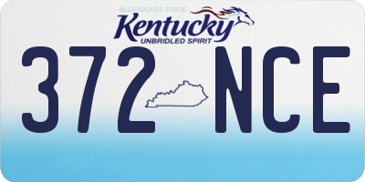 KY license plate 372NCE
