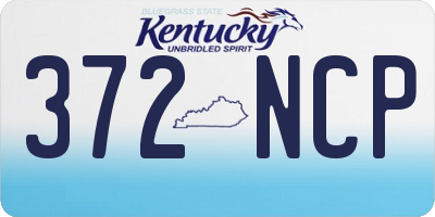KY license plate 372NCP