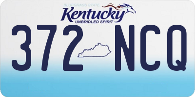 KY license plate 372NCQ