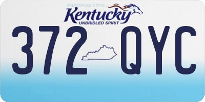 KY license plate 372QYC