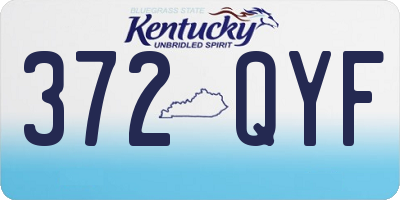 KY license plate 372QYF