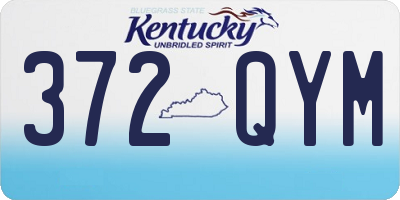 KY license plate 372QYM