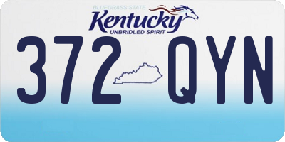 KY license plate 372QYN
